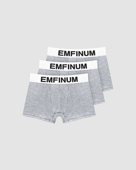 Grey Boxers 3 Pack
