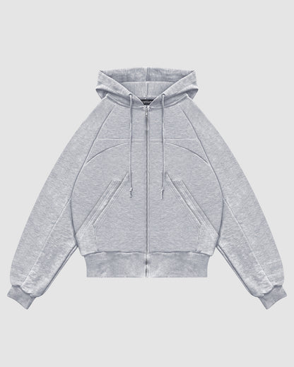 Raw Zip-Hoodie
