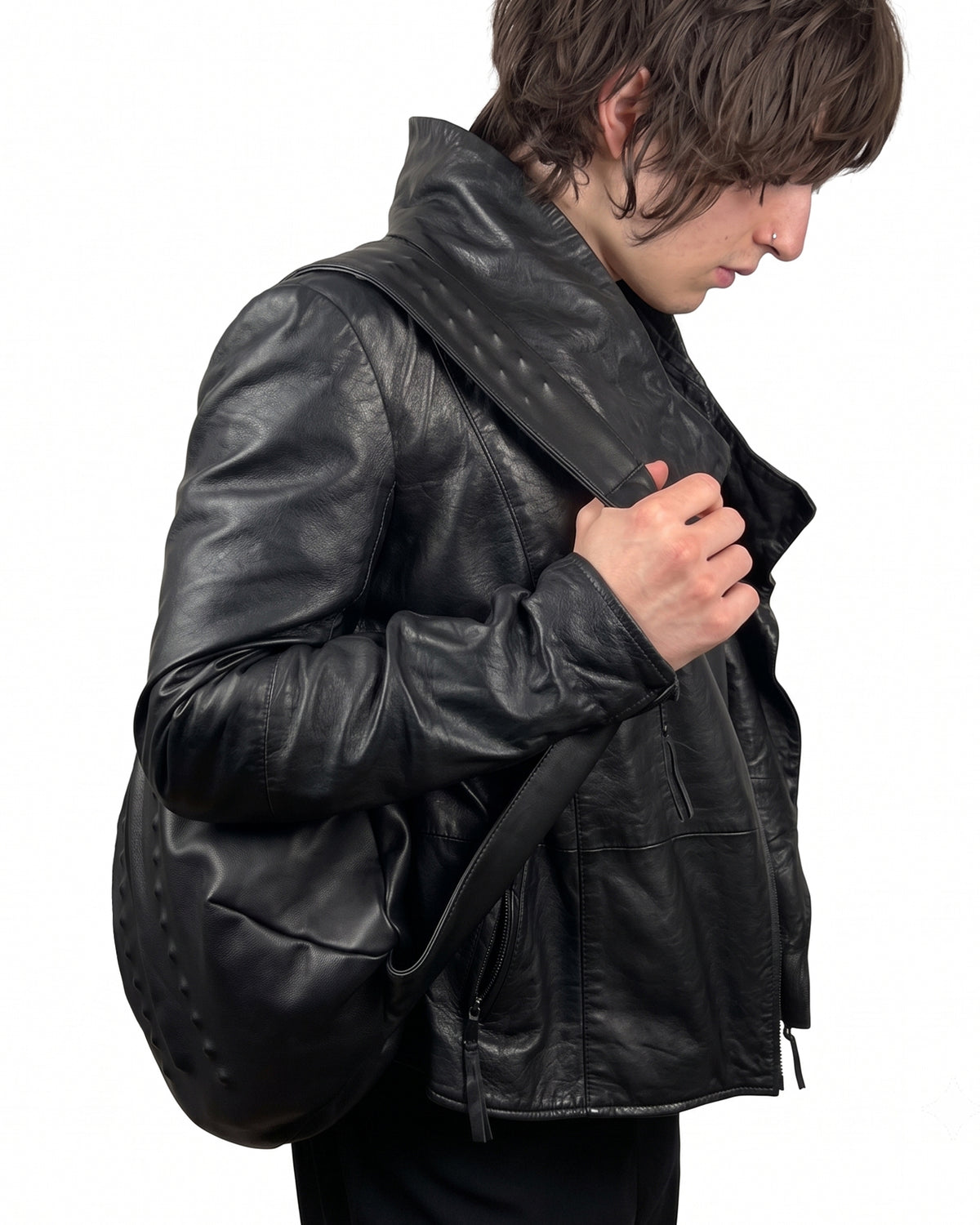 Spine Leather Backpack