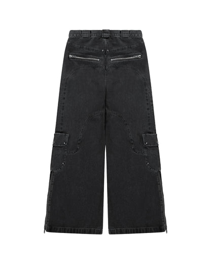 Washed Cargo Jeans