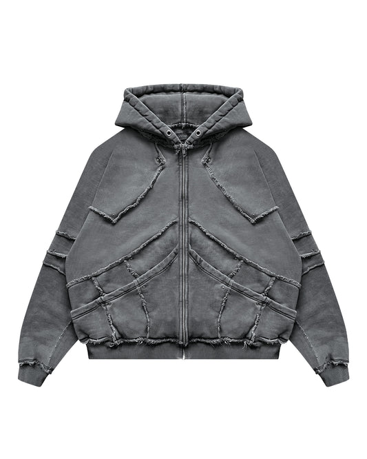 Washed Armor Zip-Hoodie